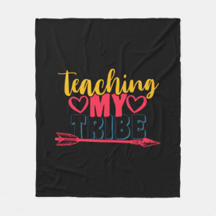 Teacher's Day Teaching My Tribe Fleece Blanket