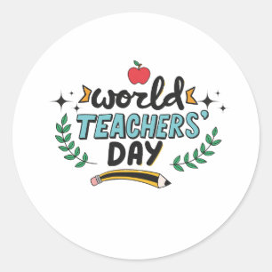 teachers day worlds teachers day 2023 Sticker