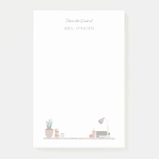 Teacher's Desk Post-it Notes