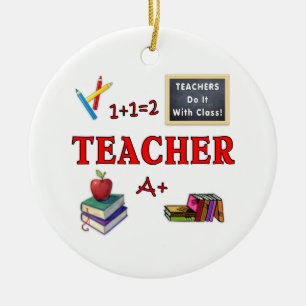 Teachers Do It With Class Ceramic Tree Decoration