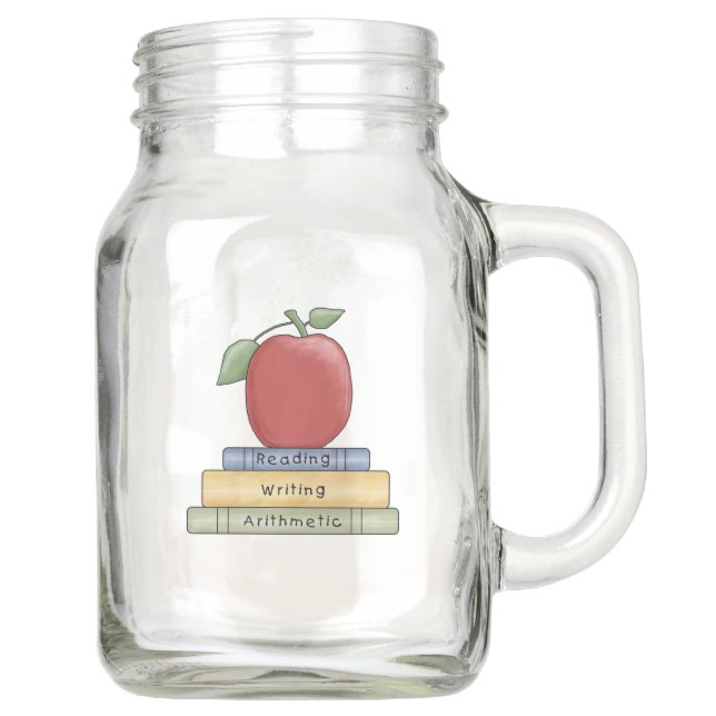 Teachers Folk Art 20oz Mason Jar (Front)