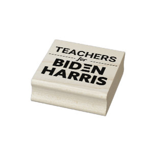 Teachers for Biden Harris Custom Text Rubber Stamp