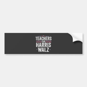 Teachers for Harris Walz 2024 Election Kamala Tim Bumper Sticker