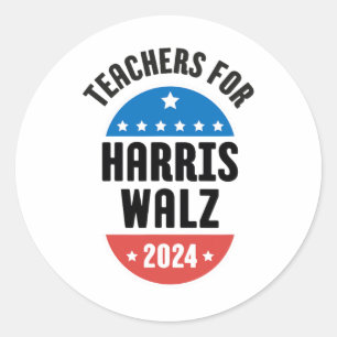 Teachers For Harris Wheimer 2024 Classic Round Sticker