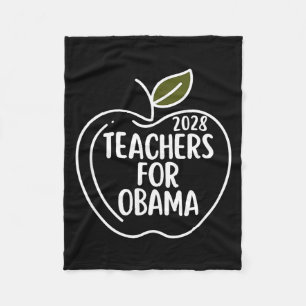 Teachers For Obama 2028 Political Educators T-shir Fleece Blanket
