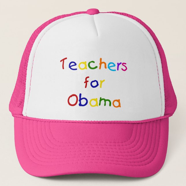 Teachers For Obama Hats (Front)