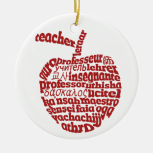 Teachers Gift Ceramic Ornament