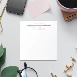 Teachers Gift Custom Illustrated Pencil Notepad