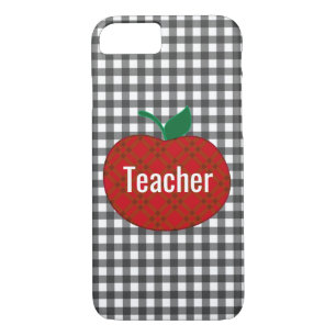 Teacher's Gingham Apple iPhone 8 case