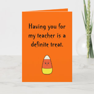 Teacher's Halloween Card