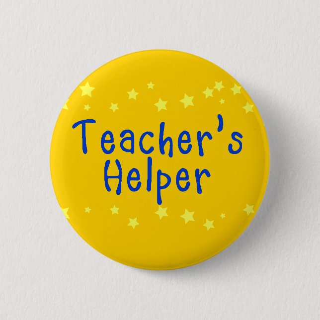 Teacher's Helper 6 Cm Round Badge (Front)