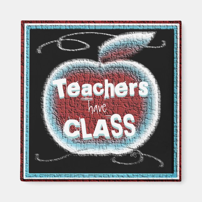 Teachers Humourous Apple Magnet (Front)