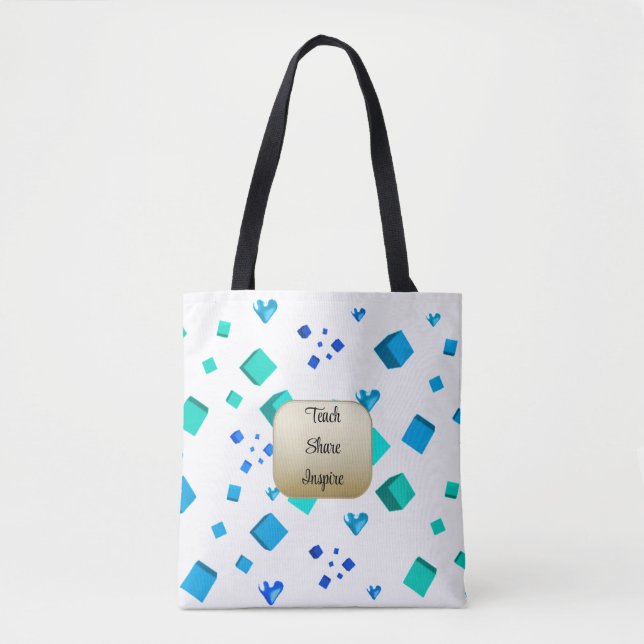 Teachers Inspire Hearts Tote Bag (Front)