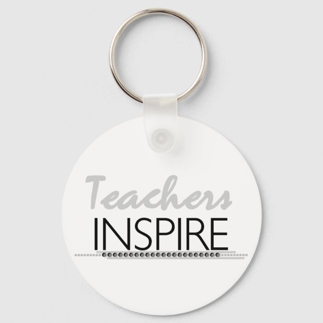 Teachers Inspire Tshirts and Gifts Key Ring (Front)