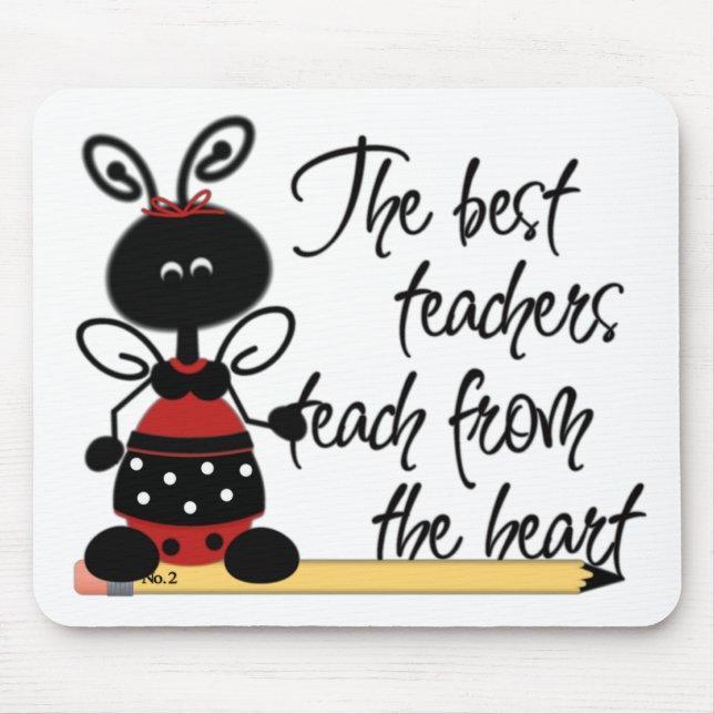 Teacher's Ladybug Mouse Pad (Front)