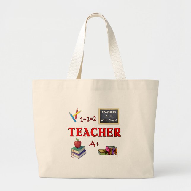 Teachers Large Tote Bag (Front)