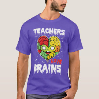 Teachers Love Brains Halloween Costumerickreat vin T-Shirt
