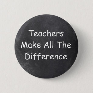 Teachers Make Difference Chalkboard Design Gift 6 Cm Round Badge