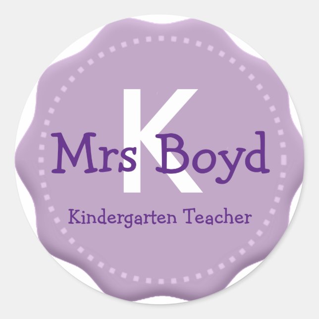Teachers Monogram Envelope Seals & Stickers (Front)