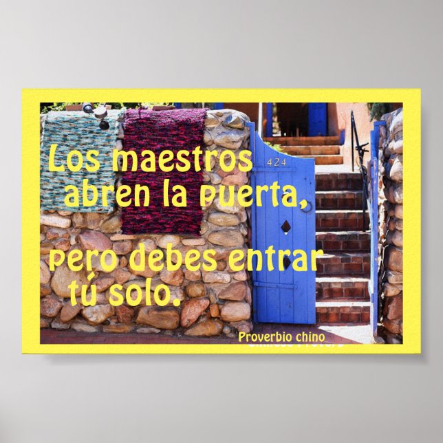 Teachers open the door, Spanish, Poster (Front)