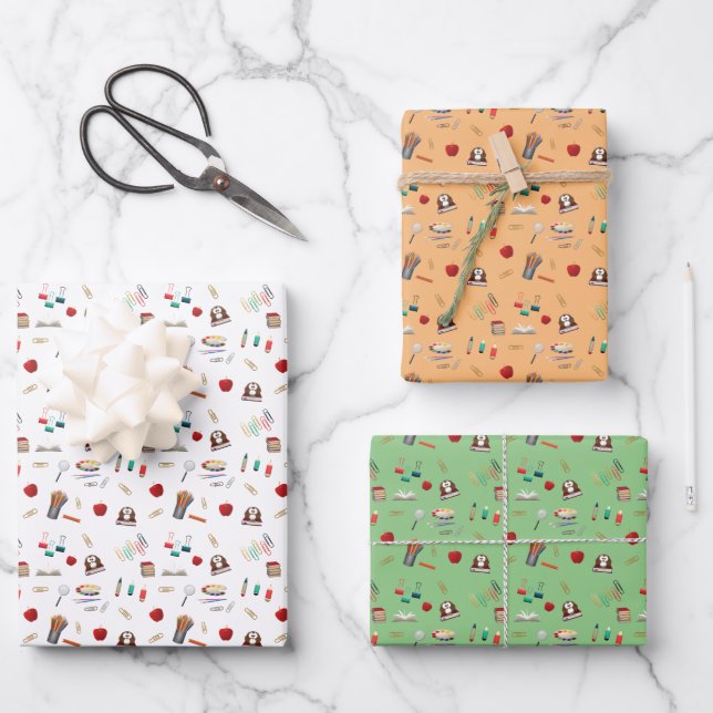 Teacher's paper wrap, school theme paper wrap (Front)