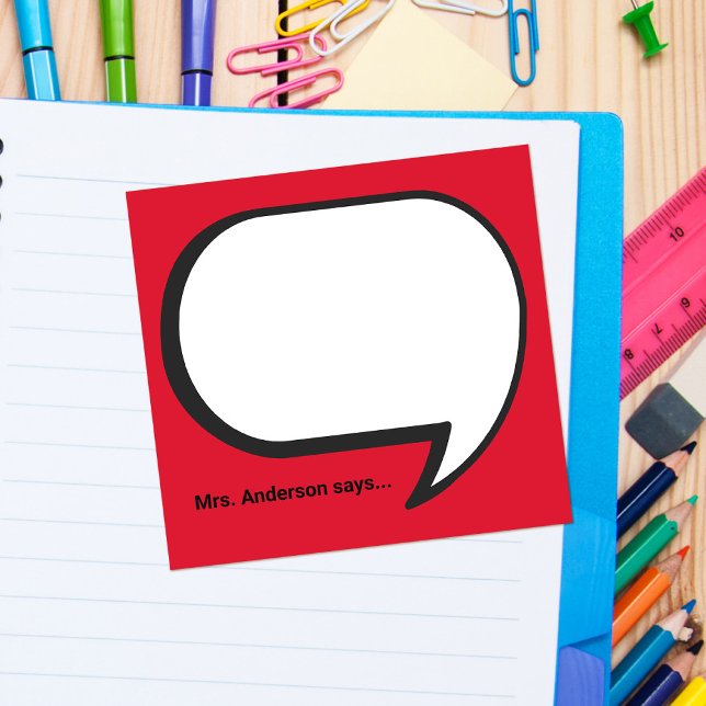 Teacher's Personalised thinking bubble Post-it Notes (Creator Uploaded)