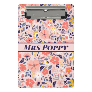 Teachers Personalised Whimsical Floral Clipboard