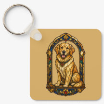 Teacher's Pet Golden Retriever Key Chain
