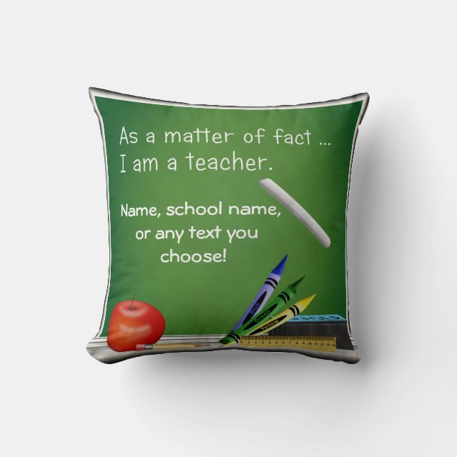 Teacher's Pillow Custom Text (Front)