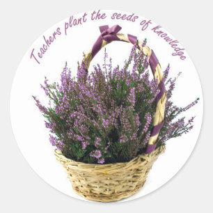 Teachers Plant Seeds Lavender Classic Round Sticker