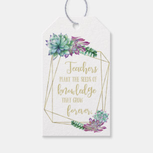 Teachers Plant the Seeds of Knowledge that Grow Gift Tags