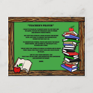 teachers prayer postcard