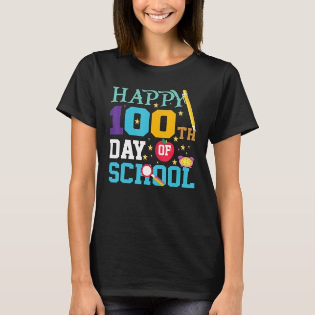 Teachers Pre K Kindergartens  Happy 100th Day Of S T-Shirt (Front)