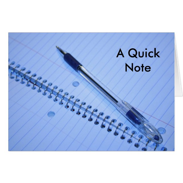 Teachers Quick Note (Front Horizontal)