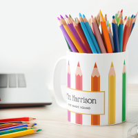 Teachers Rainbow Colour Pencils Personalised