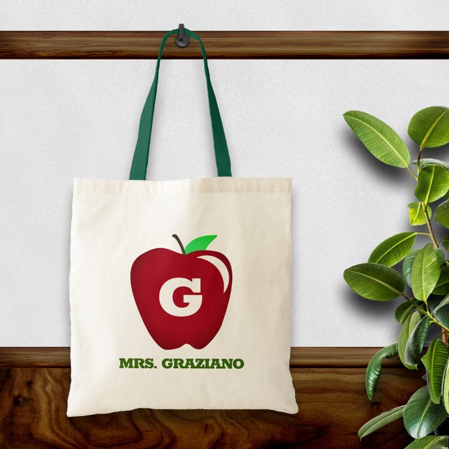 Teacher's Red Apple Tote Bag (Creator Uploaded)