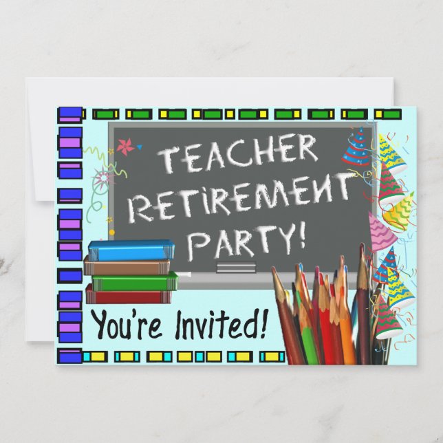 Teachers Retirement Party Invitations (Front)