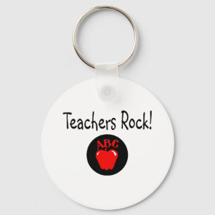 Teachers Rock Apple 2 Key Ring