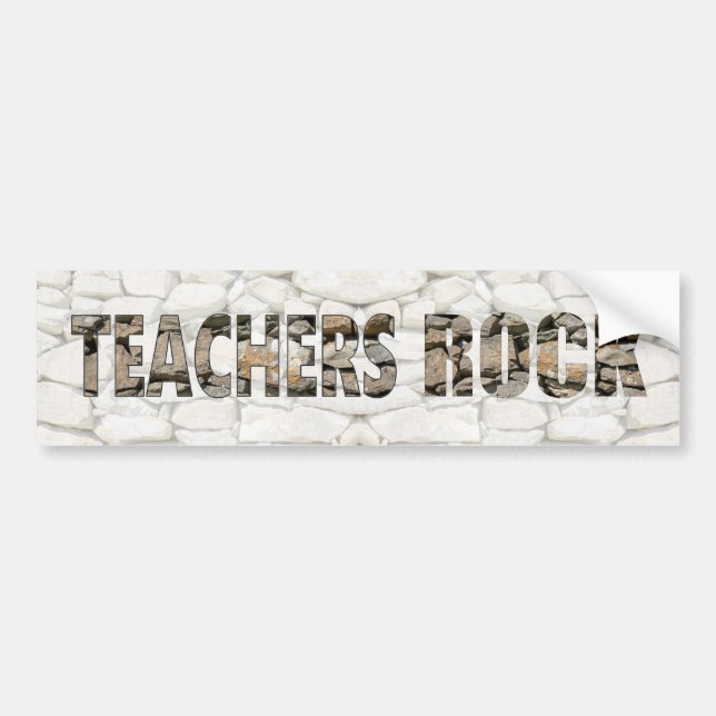 Teachers Rock Bumper Sticker (Front)