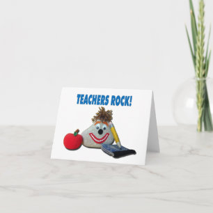 Teachers Rock! White Note Card