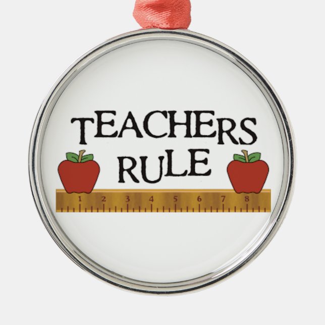 **TEACHERS RULE** CHRISTMAS ORNAMENT (Front)