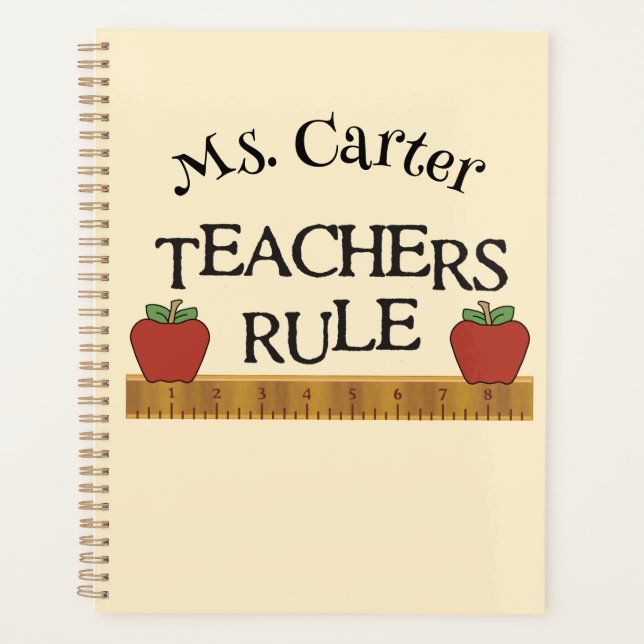 Teachers Rule Personalised Monthly/Weekly Planner (Front)