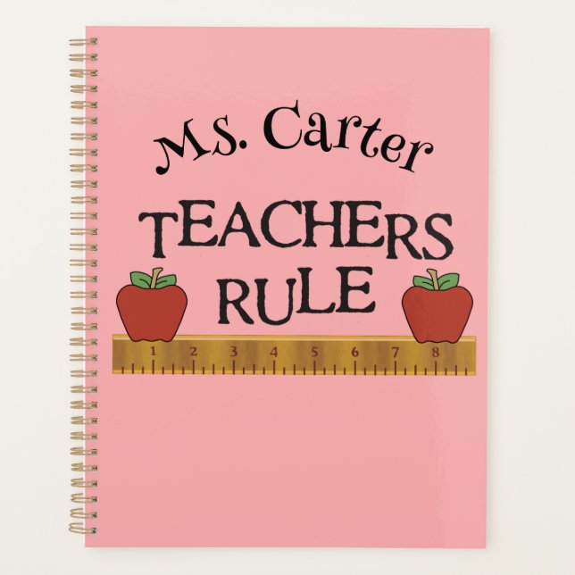 Teachers Rule Personalised Monthly/Weekly Planner (Front)
