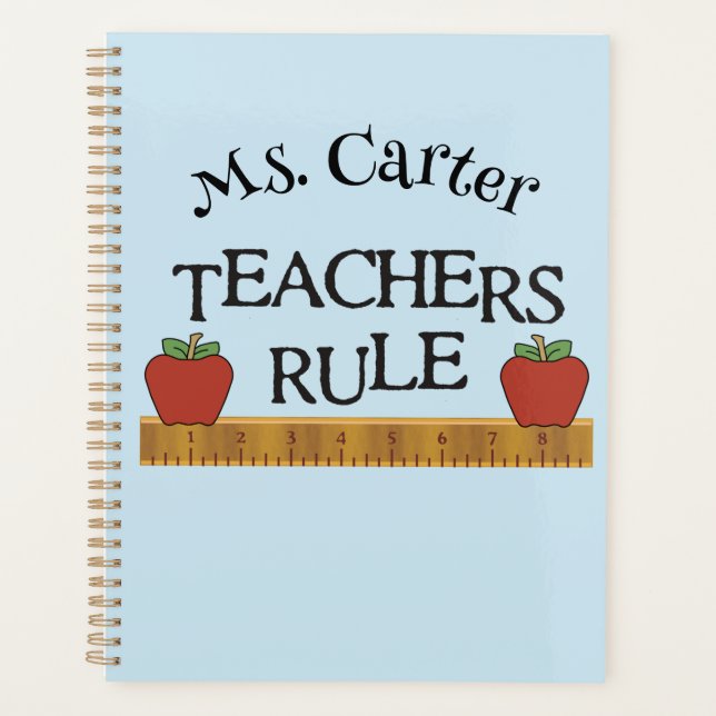 Teachers Rule Personalised Monthly/Weekly Planner (Front)