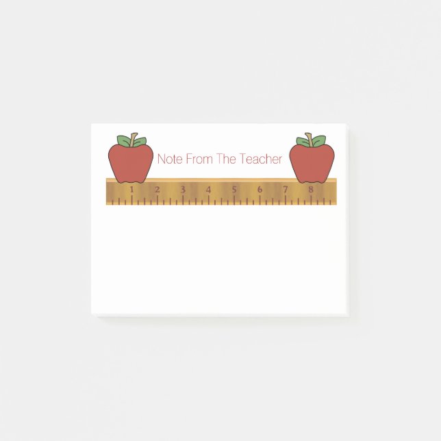 Teacher's Ruler Post-It Note Pad (Front)