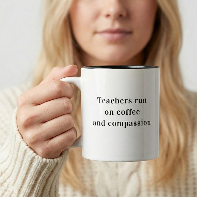 Teachers Run On Coffee Quote Coffee Mug (Creator Uploaded)