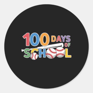 Teachers Students Funny 100 Days Of School Bysebyl Classic Round Sticker