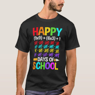 Teachers Students Happy 100 Days of School T-Shirt