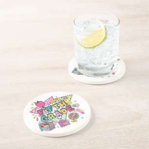 Teachers Students Retro 90s Back To School Coaster