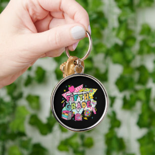 Teachers Students Retro 90s Back To School Key Ring